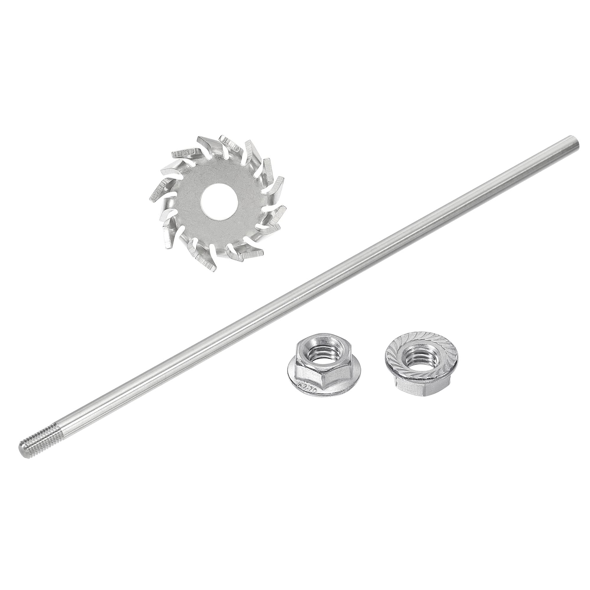 sourcing map 304 Inoxidable Acero Agitador Varilla 11.81" Longitud Dispersión Máquina Agitar Palos con 1.18" ID Dispersión Disco para Laboratorio, Industrial
