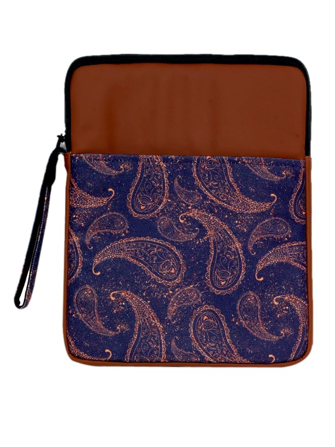 Image of ProElite Tablet Sleeve Case Cover for Upto 11.5 inch for iPad 10.2 /Air 10.9 /Pro 11 / Samsung /Lenovo /Galaxy Tab A9 Plus /S8 /S9 /Realme Pad /Honor Pad X9 /Xiaomi Mi pad 7 /Redmi Pad /Oneplus Pad, Brown Multileaf