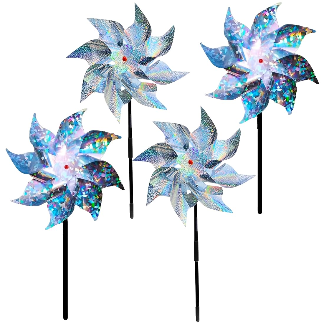 AEUXZO Bird Deterrent Windmill - Reflective Bird Scarer for Garden, Patio, and Balcony, Humane Pigeon Repellent
