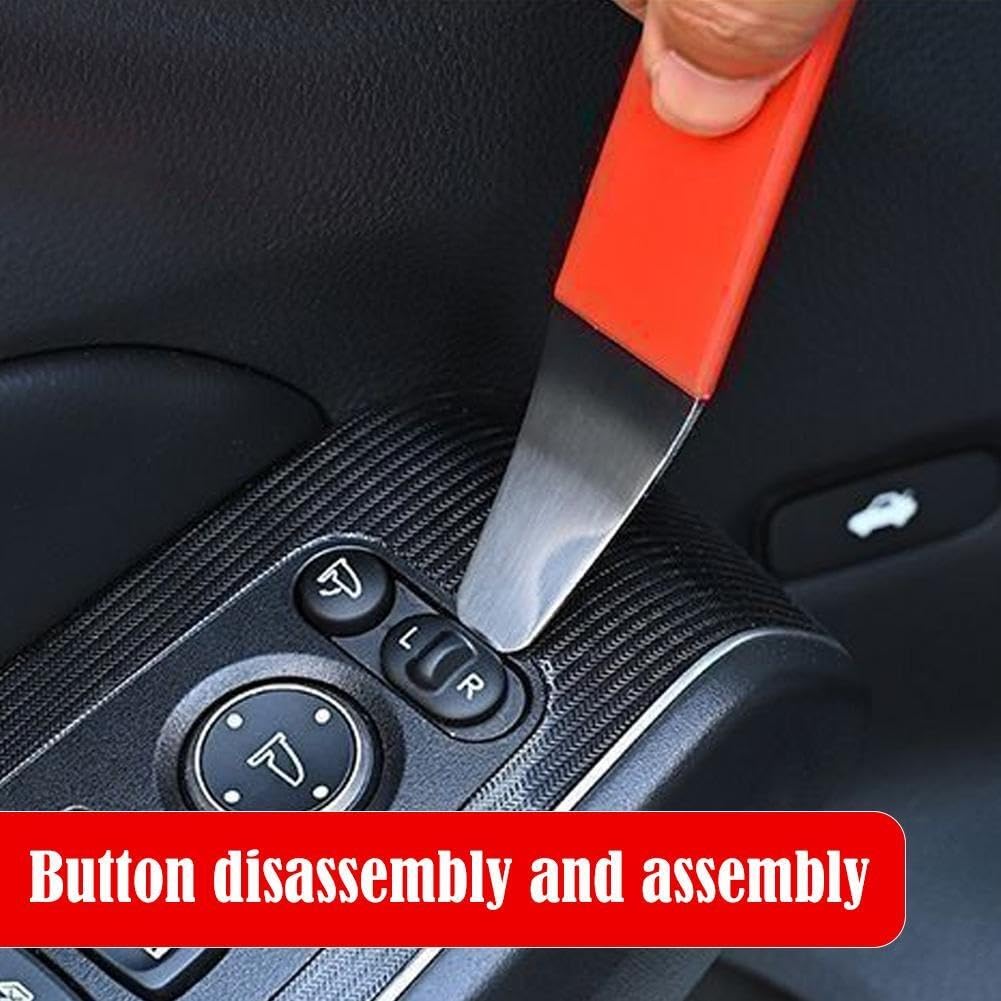 1 szt. Car Trim Removal Pry Tool Door Panel Fastener Audio Remover Set (czerwony)
