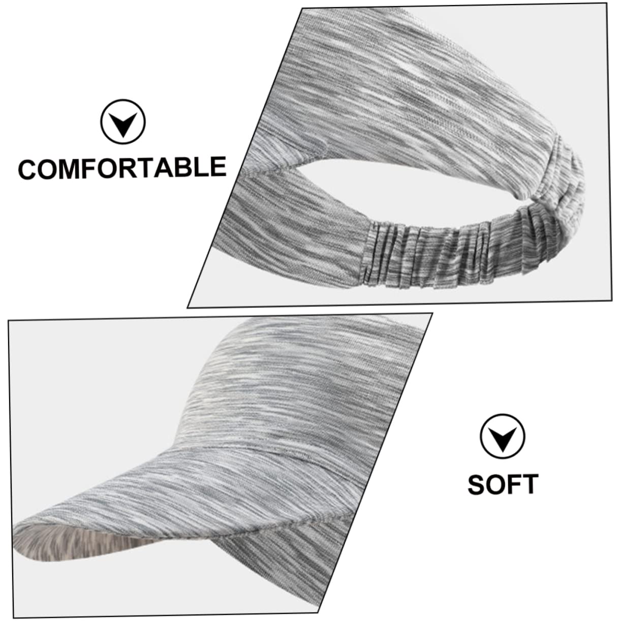 PACKOVE Leisure Cap for Men Women Breathable Outdoor Sun Hat Peak Uv Protection Grey