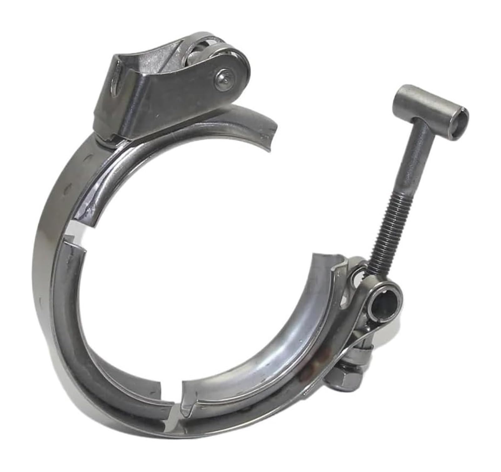 Abrazaderas para mangueras, Abrazadera De Banda En V Escape Universal Liberación Rápida Acero Inoxidable Varios Tamaños(3.75 inch)