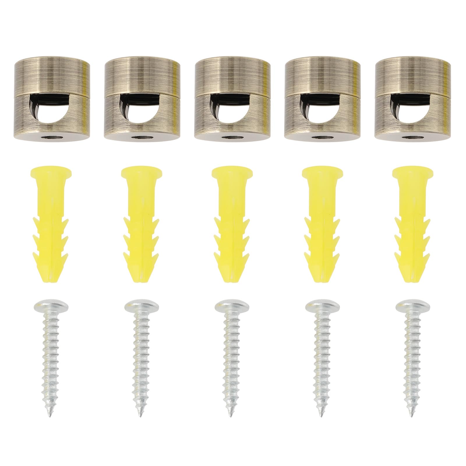 Briny River 5 PCs Swag Hook for Chandelier Ceiling Lights Cable for Textile Cables PVC Lamp Cables Surface-Mounted Cable Holder for Fabric Cable Less Than 7.8mm/0.31 Inch(Bronze)
