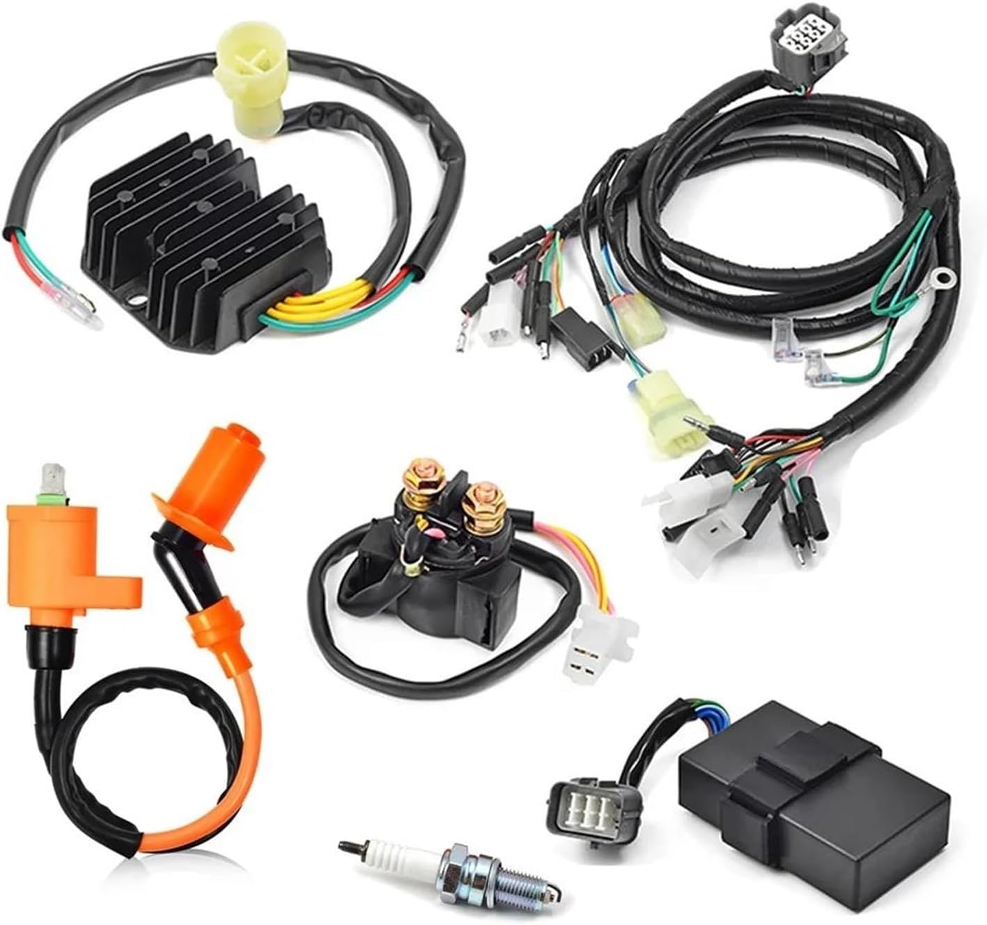 Ignitions Coils Ignition Coil Pack Wiring Wire Harness Ignition Coil Pack Regulator Relay Rebuild Kit 32100-Hm5-A10 For Fourtrax 300 Trx300 Fw 1998-2000