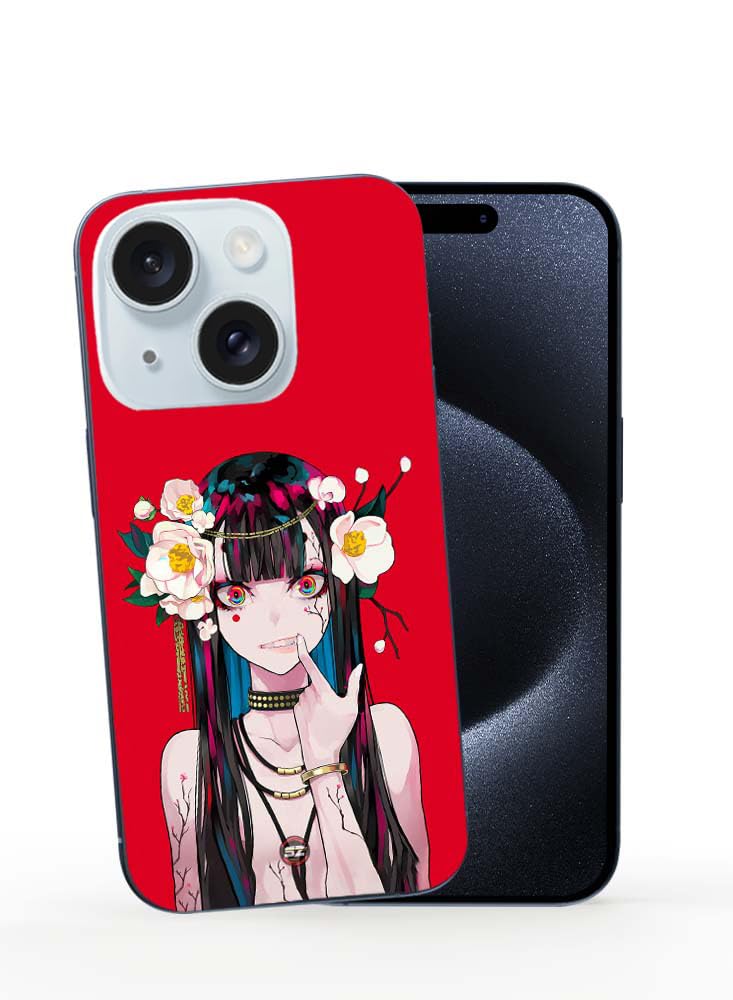 Service Zone Protective Printed Mobile Cover Anime Vampire Girl Design For Apple iPhone 15