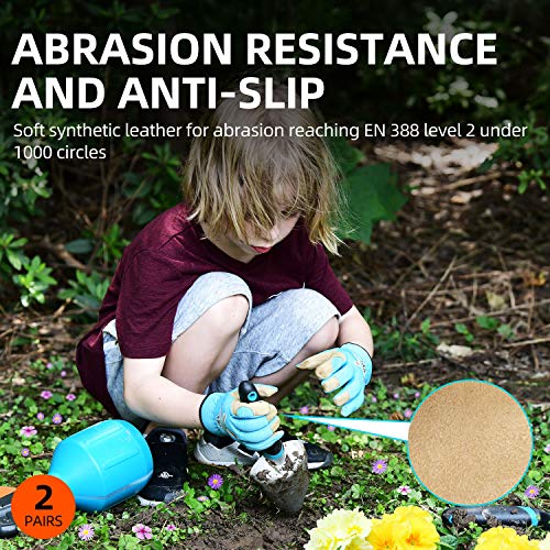 Vgo... 2Pairs Age 6-7 Kids Gardening, Lawning, Working Gloves(Size L, 2Colors, Kid-Sl7362) #TOP1