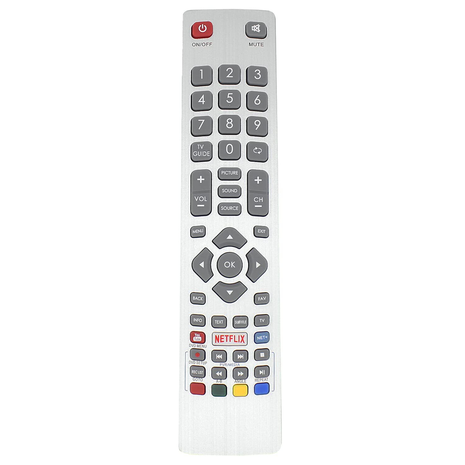 SHWRMC0115 Remote Control Replacement for Sharp TV LC-40CFG6002E LC-40CFG6002K LC-49CFG6001K LC-40FG5242E LC-40UG7252E LC-24DHG6001K LC-32CFG6001E LC-32HG5141K LC-32HG5341K LC-40UG7252K LC-40UI7352E