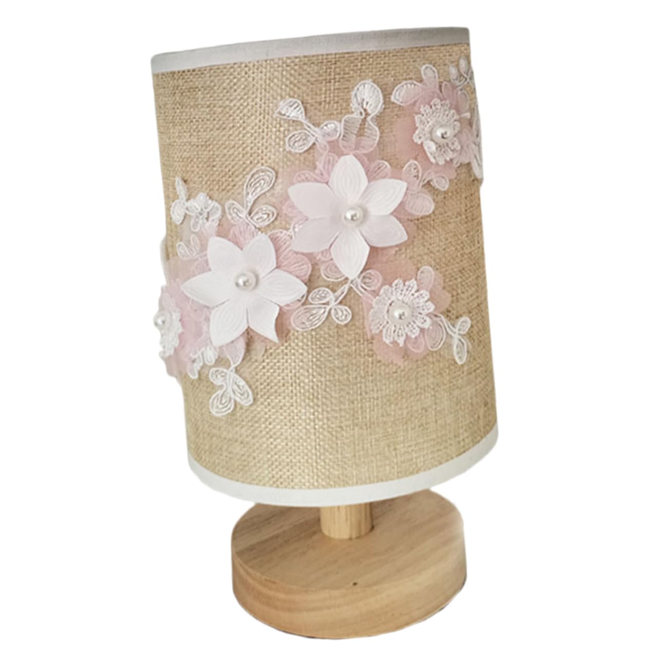 Hemobllo USB Cloth Table Lamp Bedside Night Light Decorative Fabric Bedroom Desk Lamp with 3w Power for Home Office Ambient Lighting
