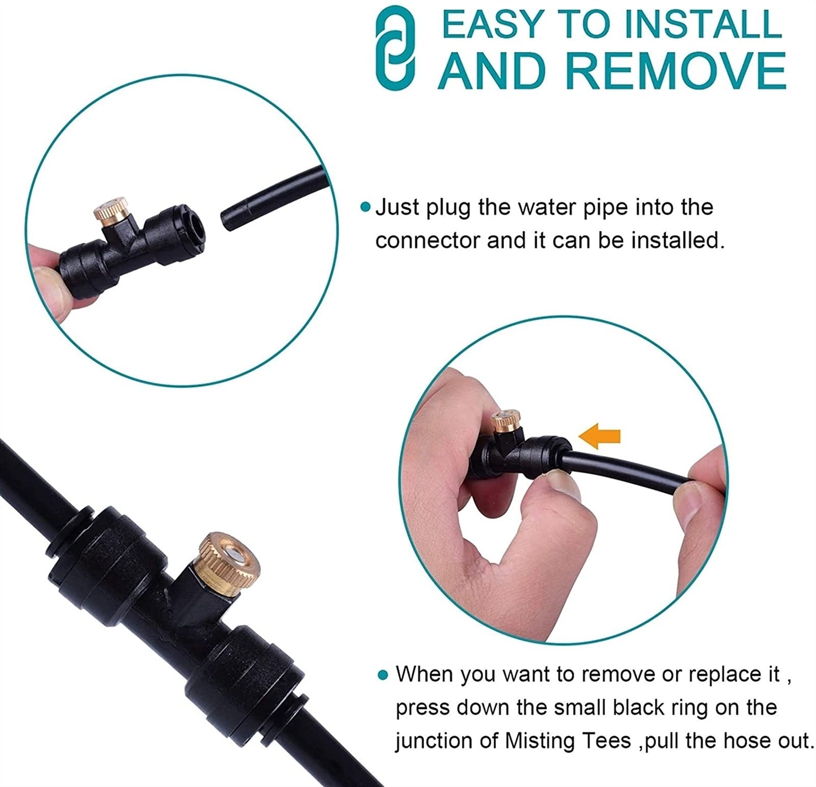 Kit de Sistema de Enfriamiento por Nebulización con 24v Bomba con Temporizador Digital, Sistema de Nebulizacion para Exteriores Terrazas Jardín Patio, Kits de Riego por Goteo para Césped, Flor (Size