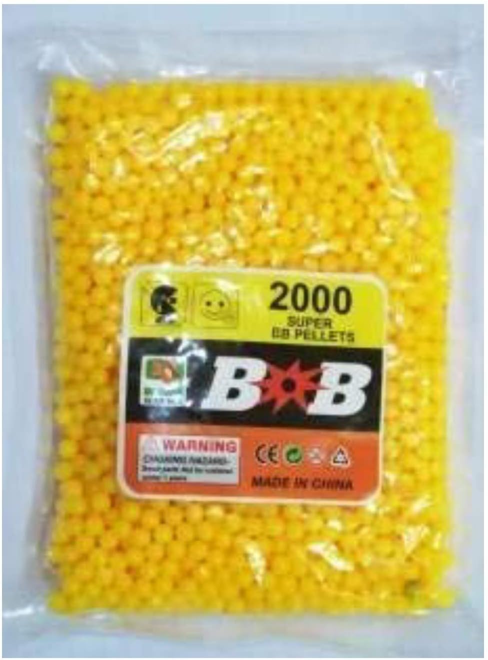 Skyline Mart 6 MM Plastic BB Bullets for Toy Guns & Air Gun | 2000 Pcs | Yellow Colour