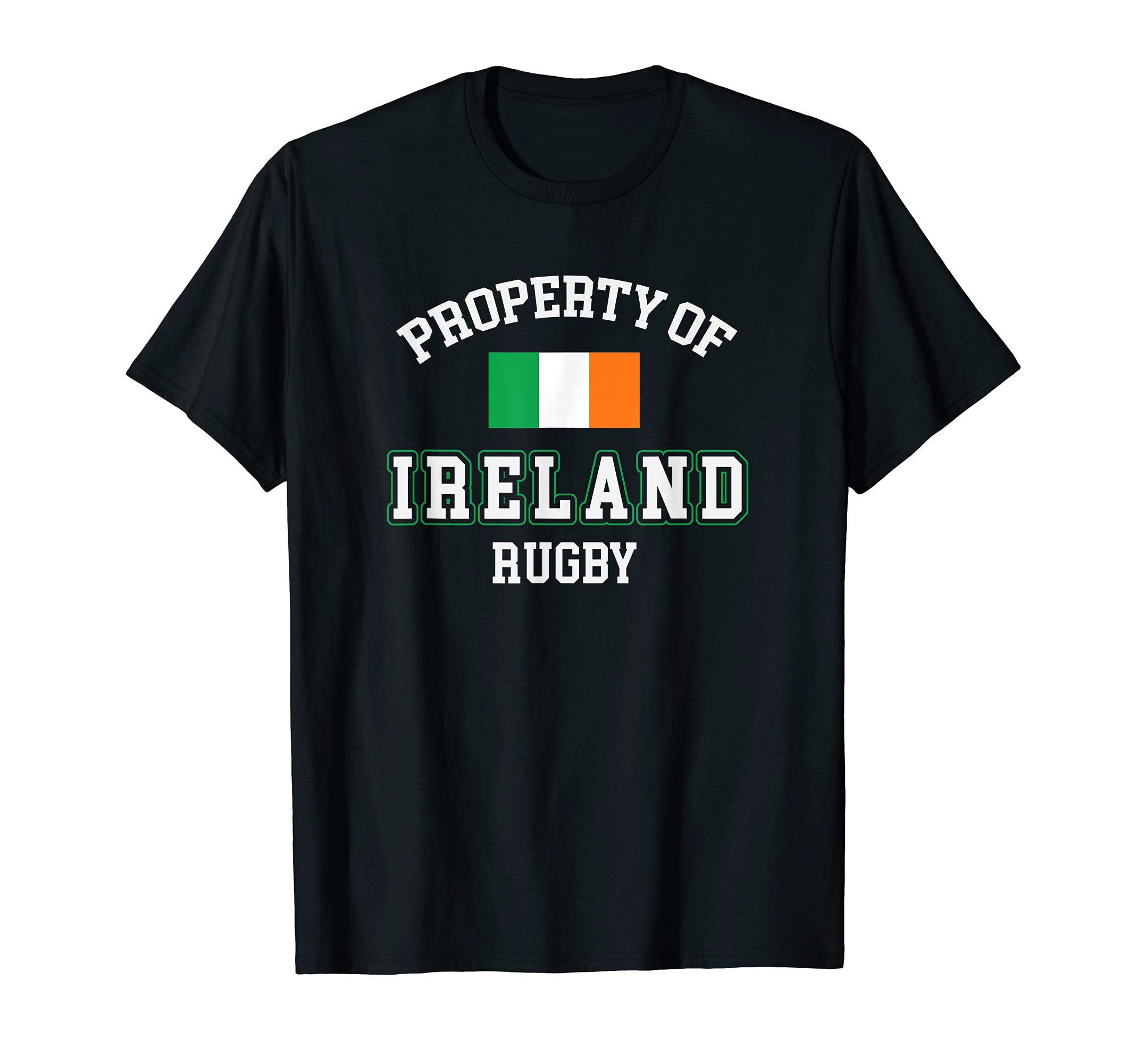 Property Ireland Rugby Team Flag Player Fan Supporter T-Shirt, Black