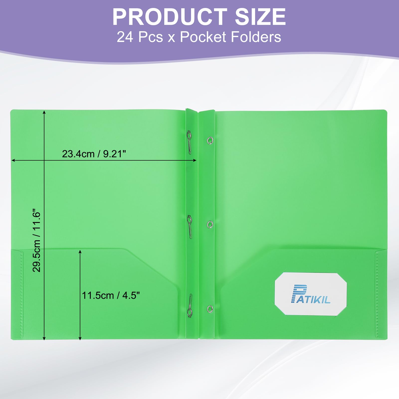 PATIKIL Pocket Folders with Prongs - Image 2