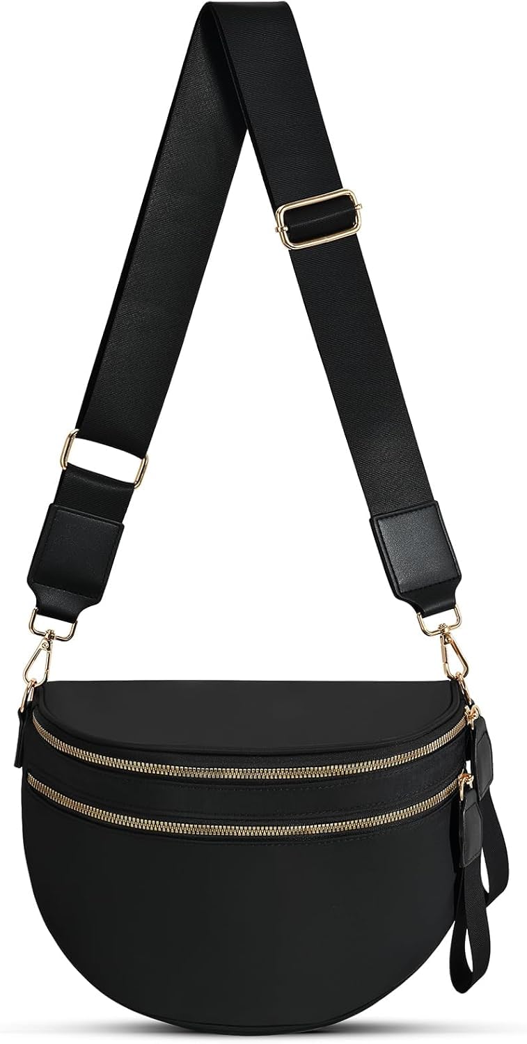 Crossbody Bags For Women Waterproof Oxford Bum Bag with Adjustable Strap Large Capacity Travel Purse