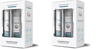 BetFantax 2 LOT Power Hair Support & Repair Set, 2-delad bunt med stärkande schampo och närande skumvård – avancerad procapil & Saw Palmetto Formula för tjockt hår