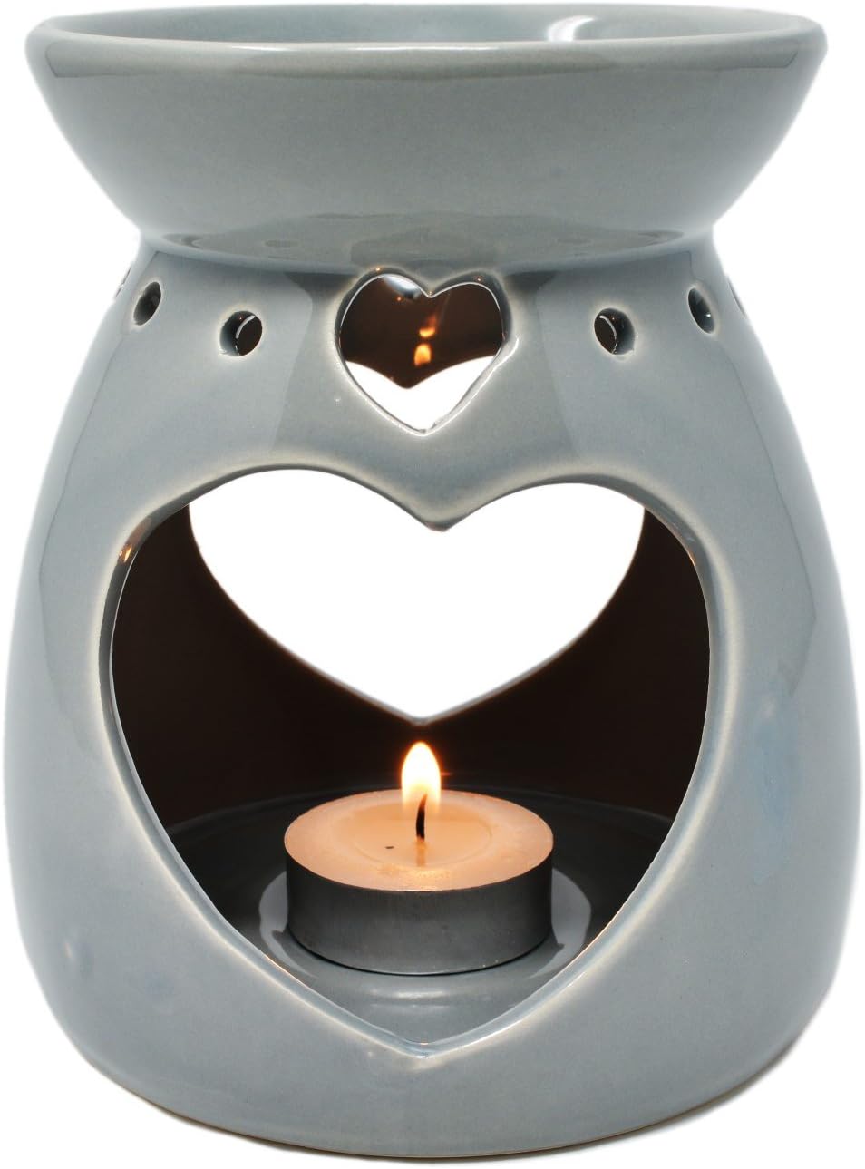 Piquaboo Ceramic Large Oil Burner Wax Tart Melt (Grey)
