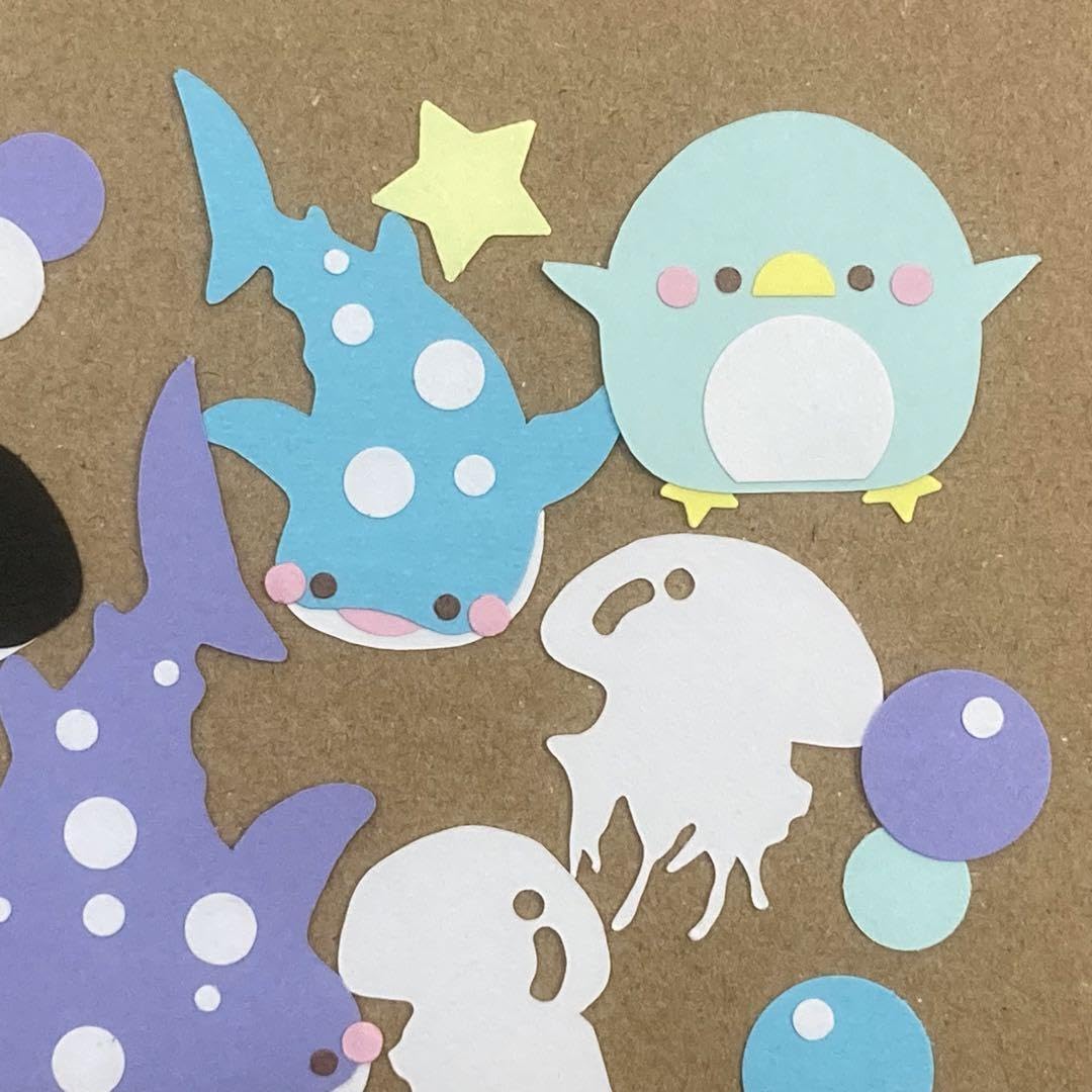 【水中の生き物20円シリーズ】サンプルページ（ペーパークラフト クラフトパンチ） Amazon.co.jp: 348 ペーパークラフト アルバム クラフトパンチ