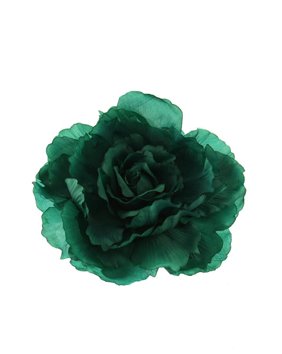 Zac's Alter Ego Very Large Satin-Feel Rose Flower on Concord Clip & Brooch Pin