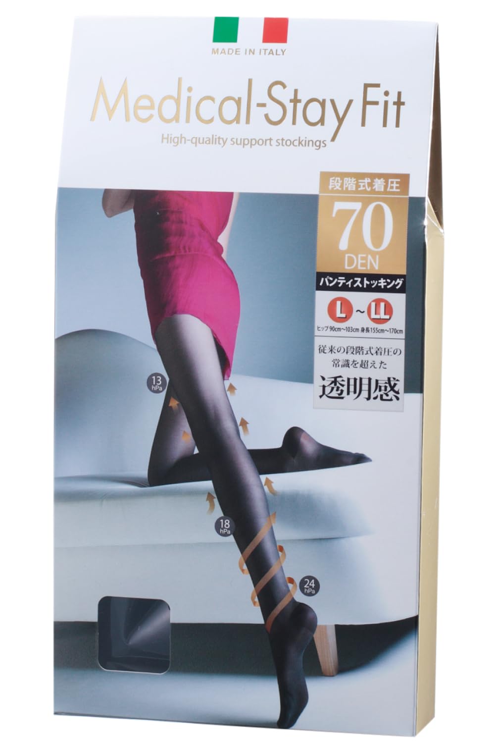 Amazon.co.jp: 着圧 弾性 ストッキング ほっそり美脚 メディカル