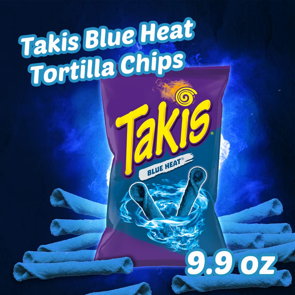 Takis Blue heat Hot Chili Pepper New flavored, Great Spicy and crunchy