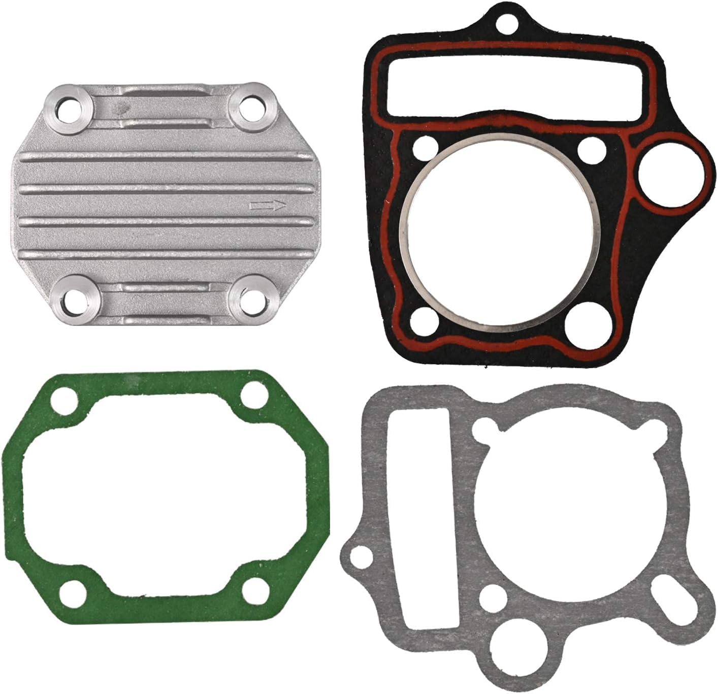 Trkimal 52,4 mm Kompletter Zylinderkopf Ventilbaugruppe Ersatz für 4-Takt Chinesisch TaoTao Coolster ATV 110 cc Pit Quad Dirt Bike Go Kart