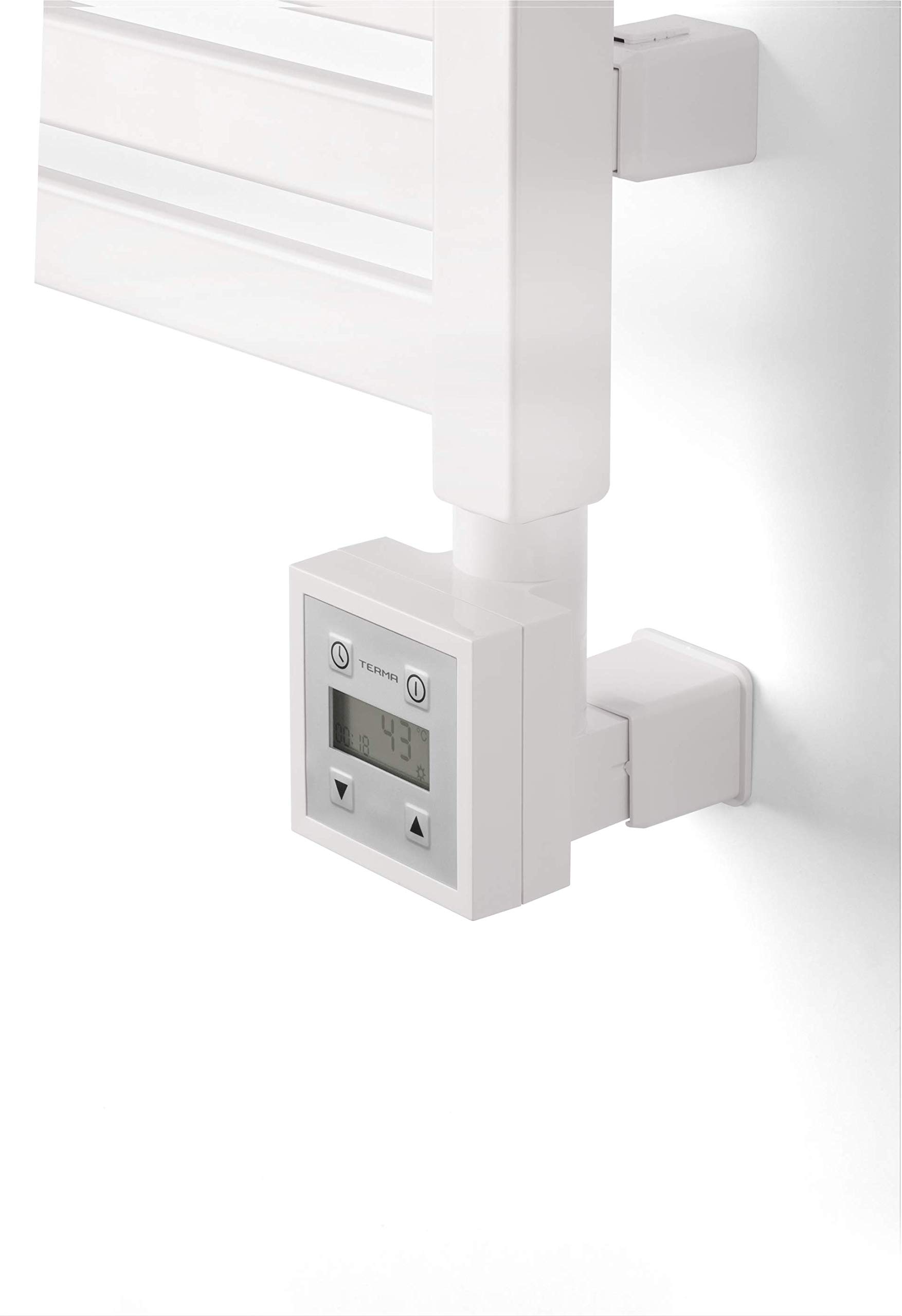 Digitaler Thermostat Regler Schwarz – Temperaturregler für Badheizkörper – Elektronische Heizungssteuerung mit LED-Display – Für Heizstab & Handtuchheizkörper