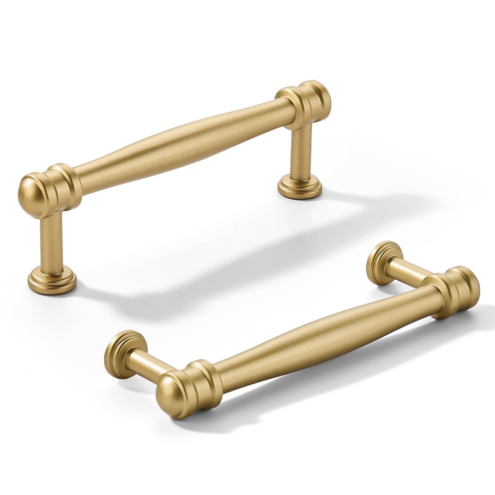 KHTUMEWARE-80375 Matte Champagne Gold Cabinet Pulls CTC 4 in (102 mm) 10-Pack