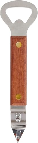 Twine Country Home - Abridor de botellas de llave de iglesia con mango de madera, abrebotellas de cerveza manual de mano, abridor de latas -