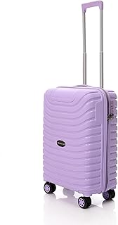 شنطة سفر من البولي بروبلين خفيفة الوزن مع عجلات دوارة 360 درجة وقفل تي اس ايه - شنطة سفر بهيكل صلب غير قابل للكسر من كروس لاند، لون أرجواني، مقاس 55 سم