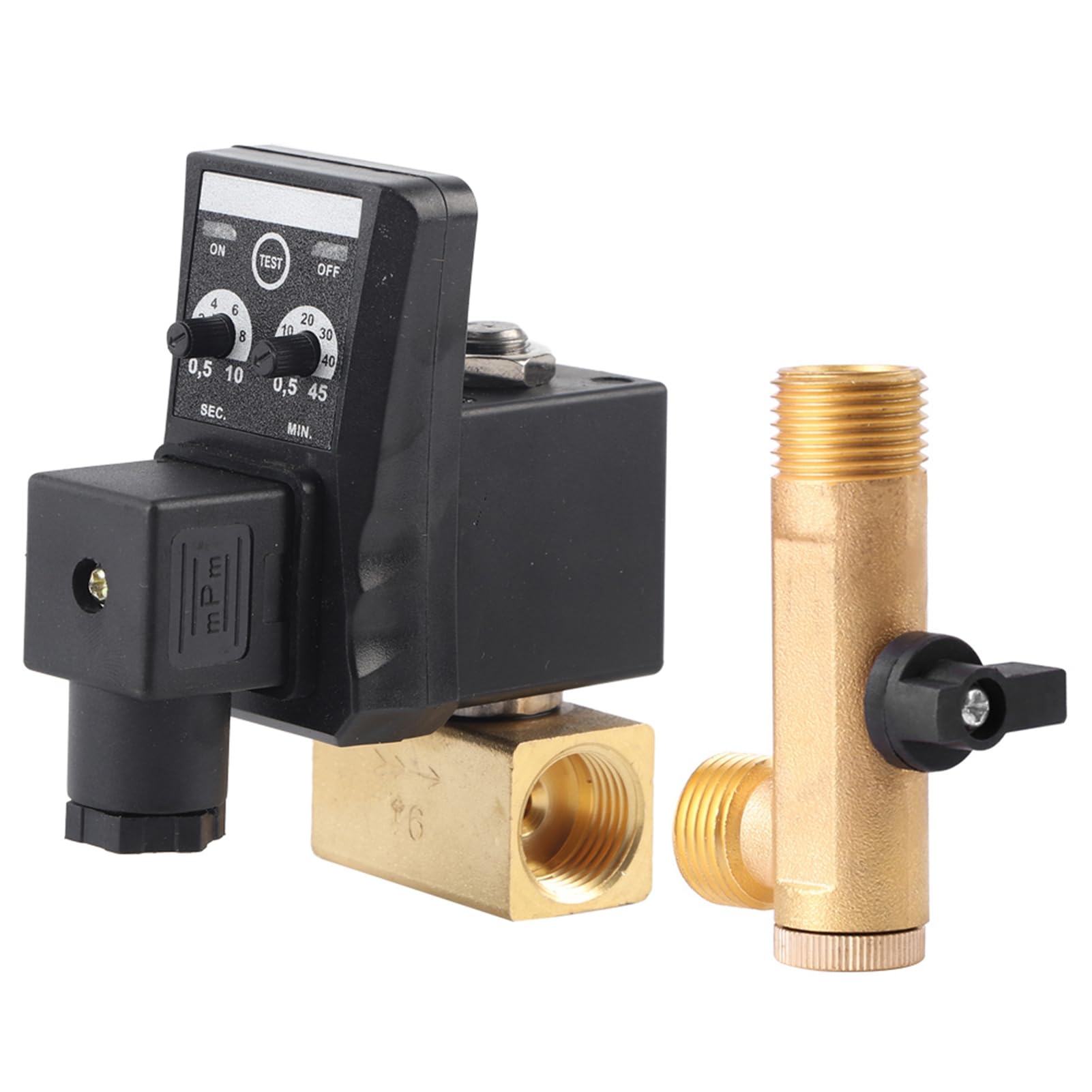 Válvula de drenaje de tiempo - G1/2 DN15 Válvula de drenaje temporal electrónica automática para la gestión del condensado del compresor de aire(230V)