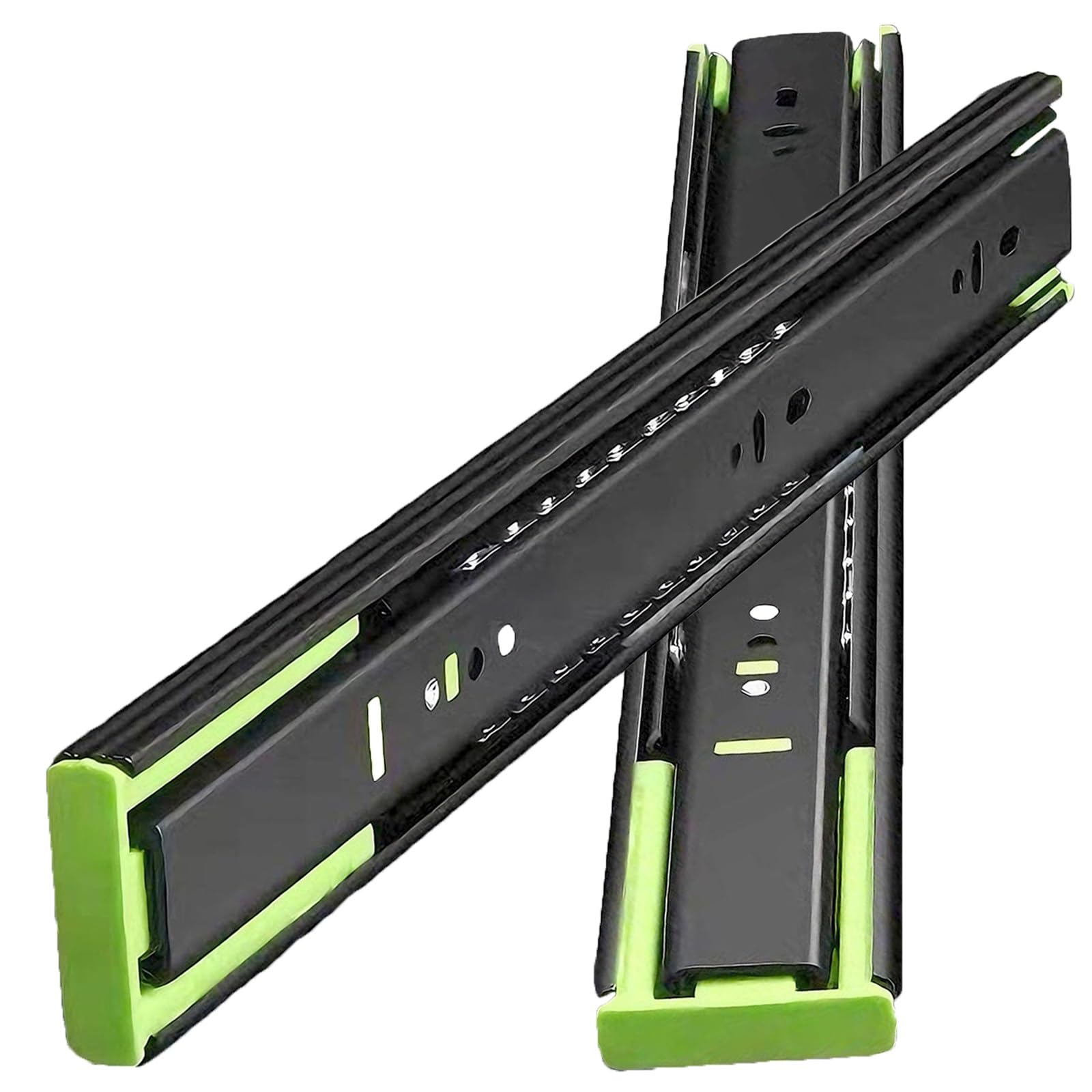 Guide Cassetti con Chiusura Ammortizzata, Guide Lineari Scorrevoli Laterali A 3 Pieghe con Estensione Completa per Schedario, Armadio da Cucina(45cm/17.7in)