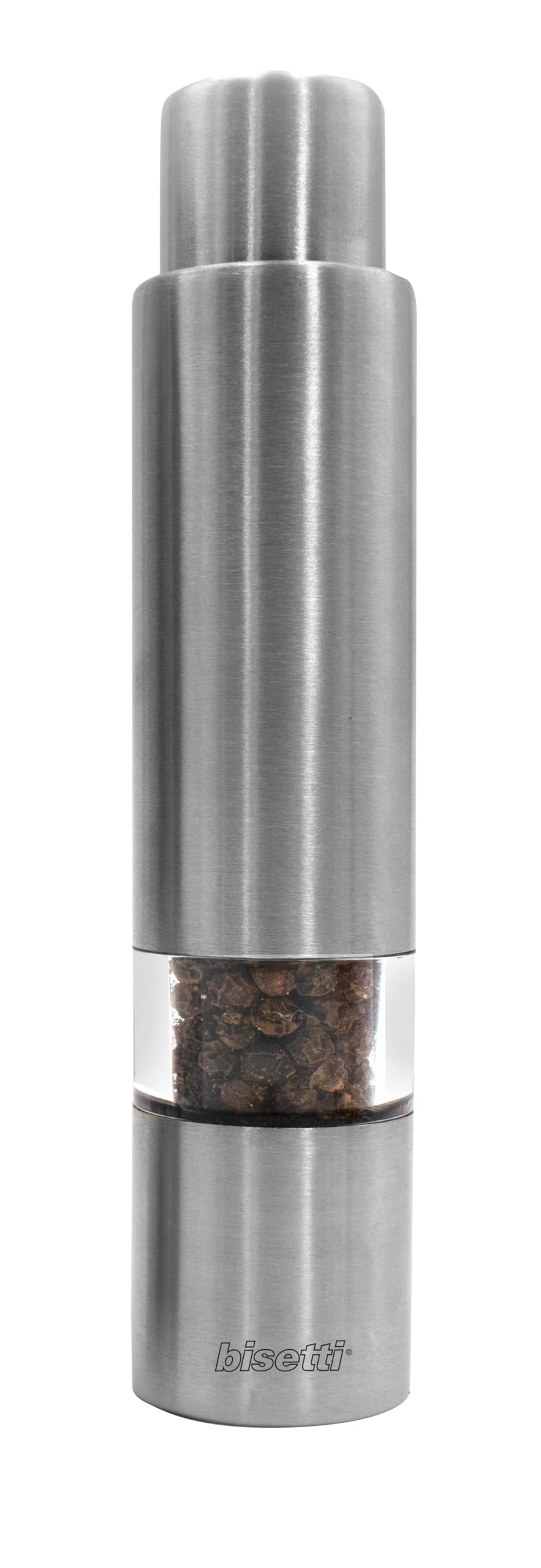 Moulin à poivre Bisetti en acier inoxydable h14,5cm | L'élégance durable pour votre table