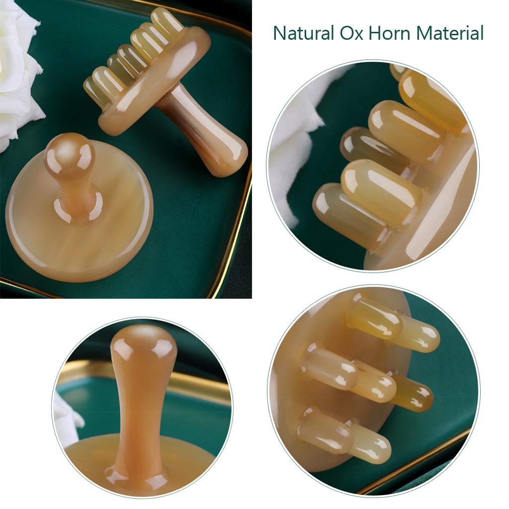 YXCKG Gua Sha Massage Werkzeug, Kopfmassage Combe, Hauptphysiotherapie-Werkzeuge für vollen Körper entspannen Sich Muskeln, Bauen Druck ab, Gesundheitsmassage für SPA-Akupunktur-Therapie