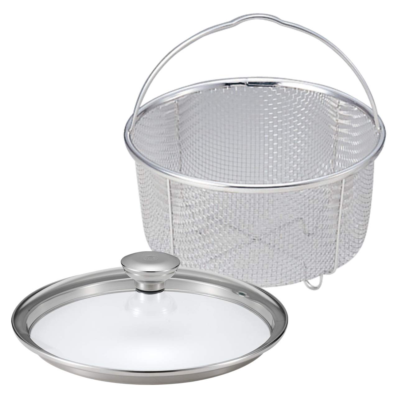 ✳︎momo_77 アサヒ軽金属 ゼロ活力なべ5.5L 蒸しかご ガラス蓋 Amazon | アサヒ軽金属 アクセサリ「蒸し器・ガラス蓋セット（ゼロ活力