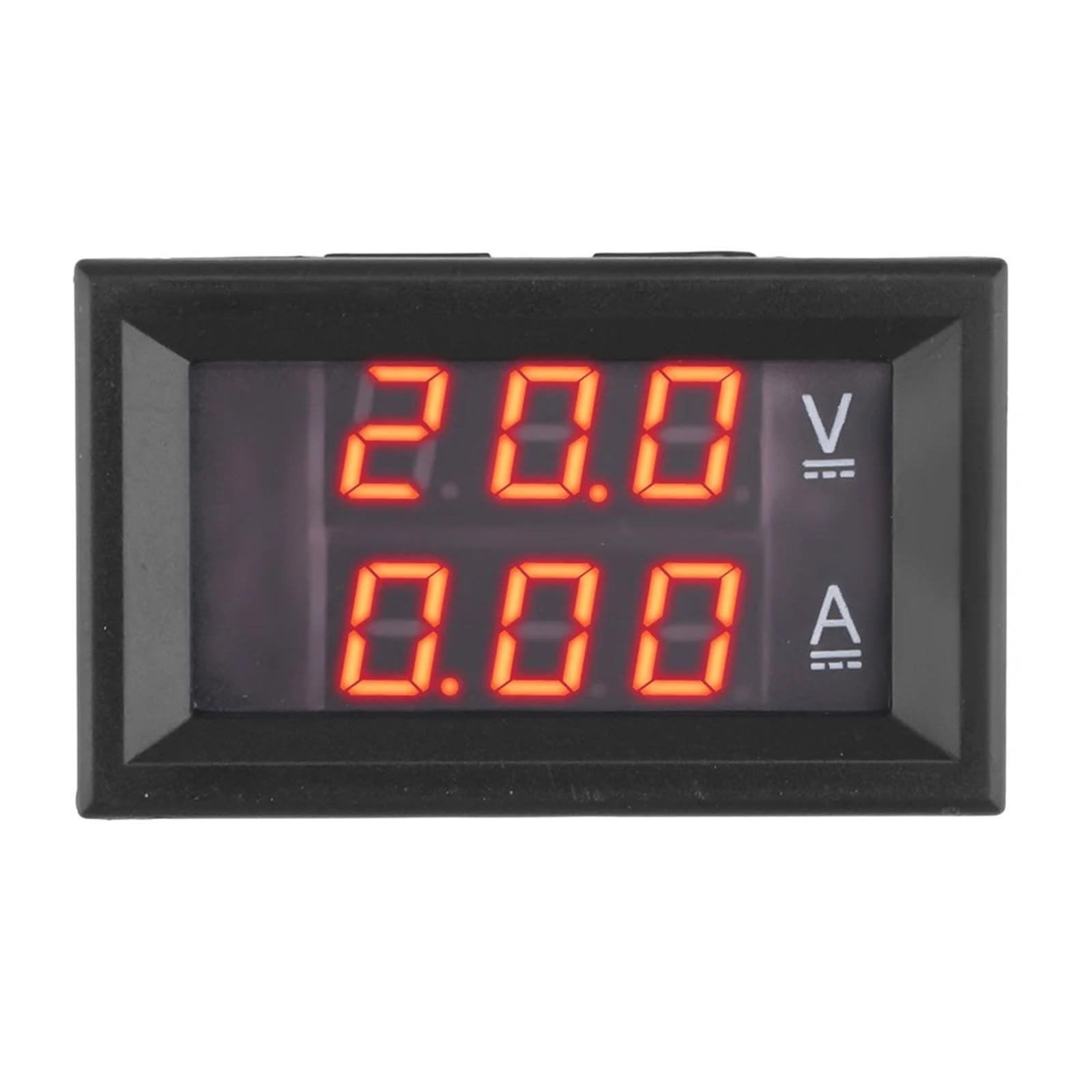 DC 4,5-30 V, 30 A, 50 A, Mini-Voltmeter, digital, Amperemeter, 3 Bits, 0,7 cm (0,28 Zoll), doppelter LED-Voltmeter, Tester mit eingebauter Bypassung, (WHITE)
