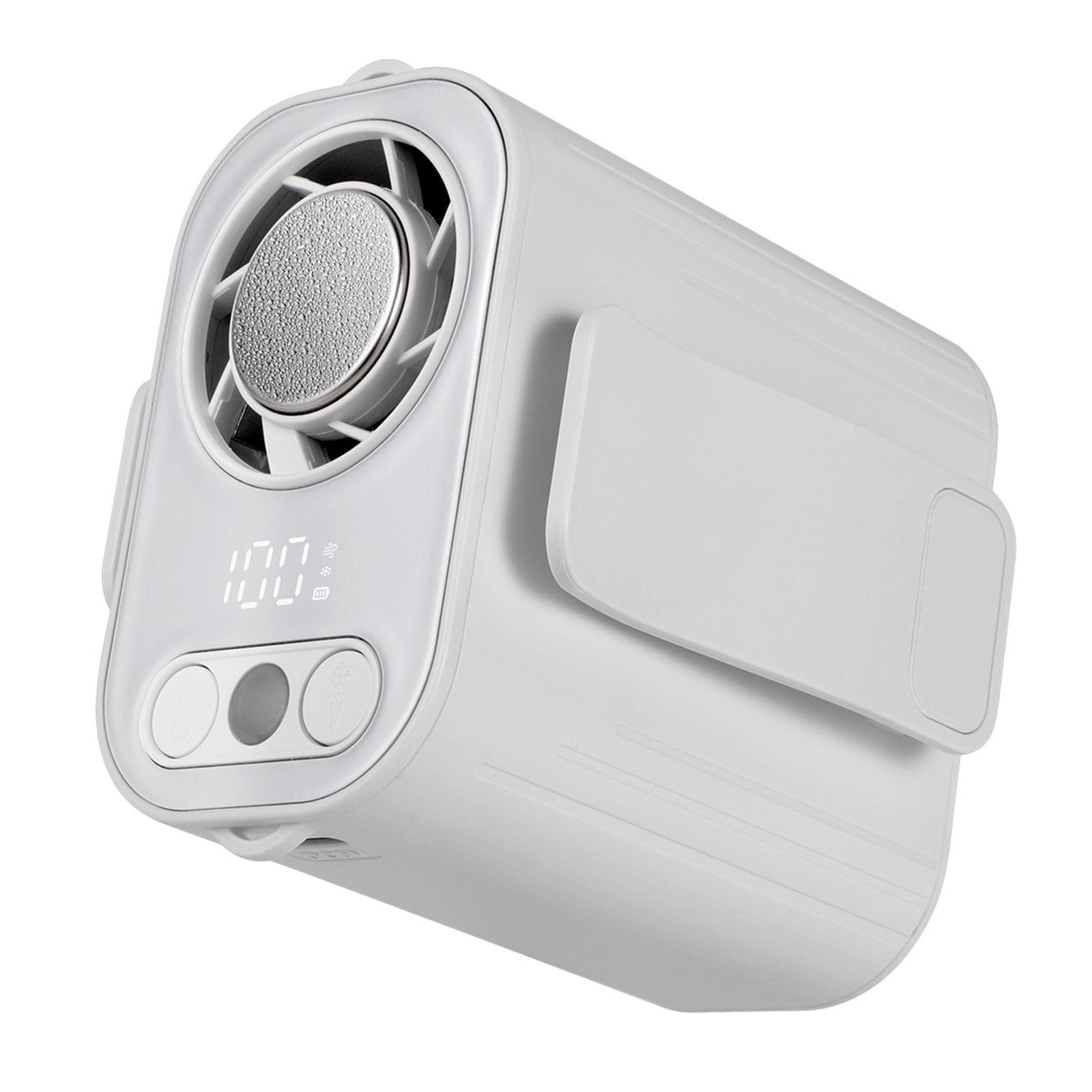 Ventilador portátil de cintura con pantalla LED y 5 velocidades ajustables