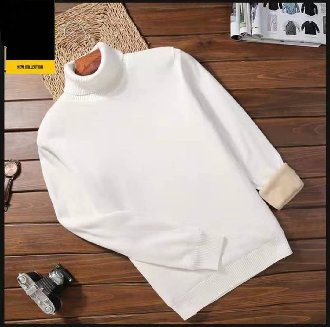 Maglione Uomini Macile Altenza Altente Trendio Preso Caldo Autunghio E Miglio Inverno-White,3XL