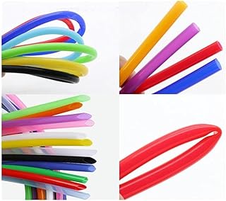 Tubo de silicona, color 2x4, diámetro interior 2 mm, diámetro exterior 4 mm, manguera de grado alimenticio, alta temperatura, rosa y blanco