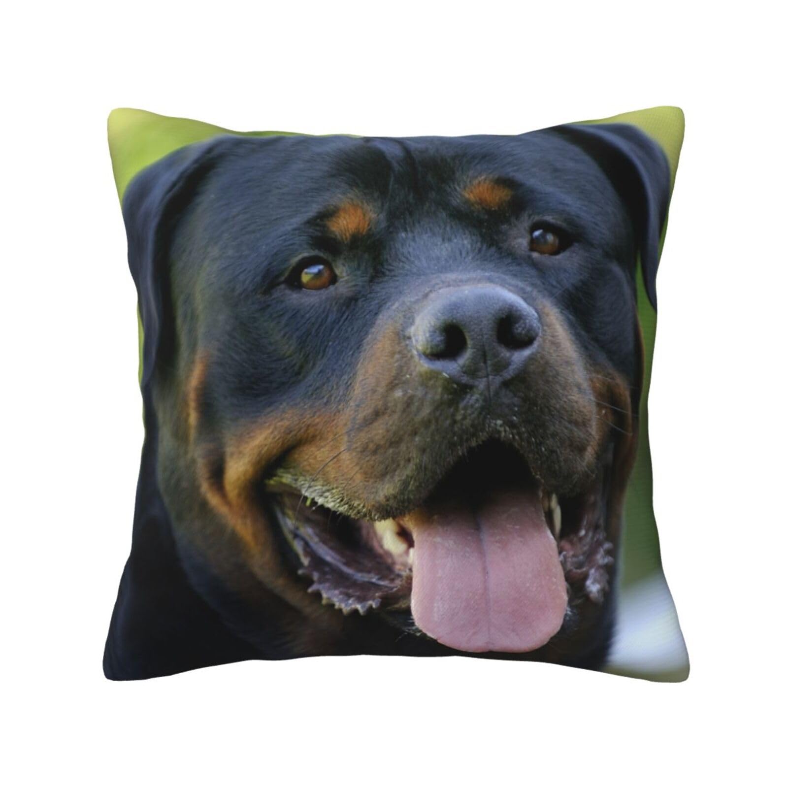 FFSHKOWE rottweiler wallpaper Decorative Throw Pillow Cover Double-Sided Printed Cushion Cover for Sofa Couch Bed Chair 40 x 40cm