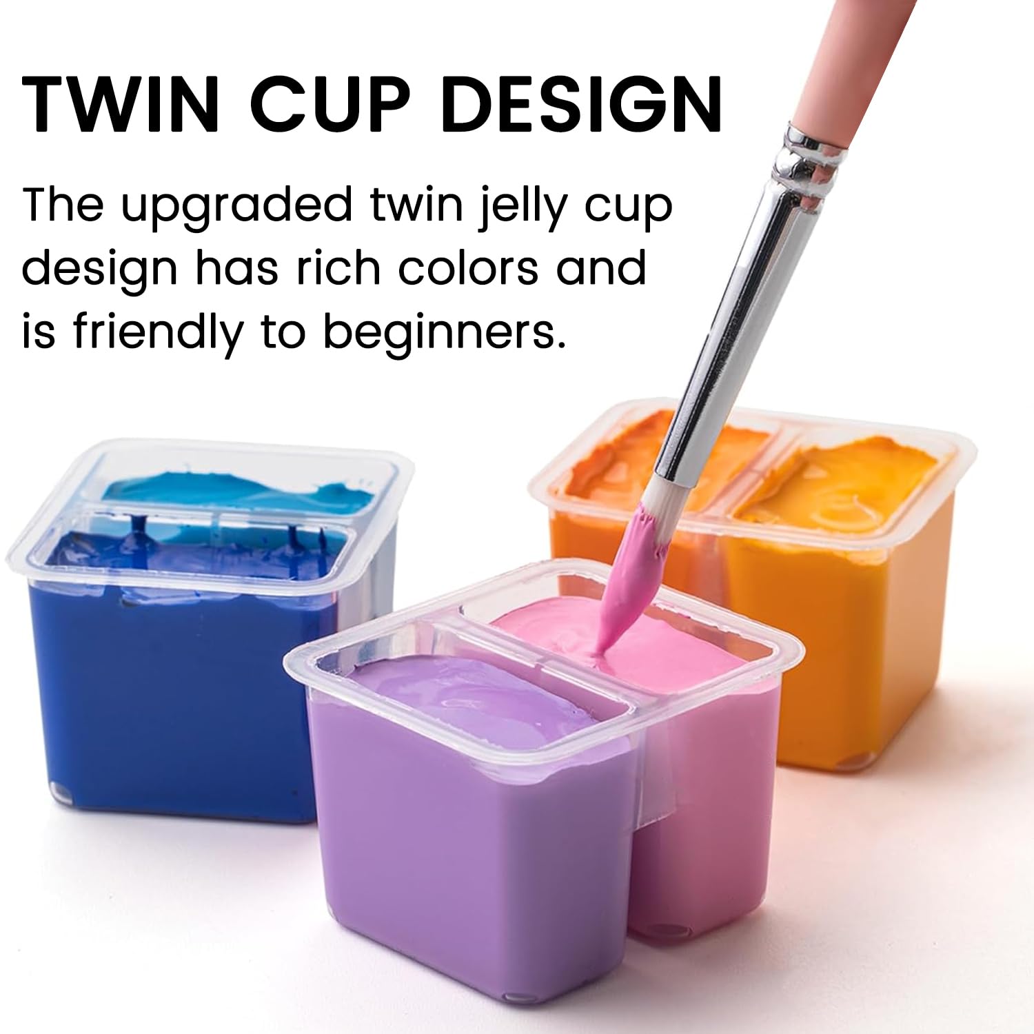 HIMI Gouache Paint Set, 112 Colors x 12g Twin Jelly Cup Design in a Carrying Case, Non-Toxic Paint for Canvas and Paper, Perfect for Artists, Student, Gouache Opaque Painting(White) - Image 6