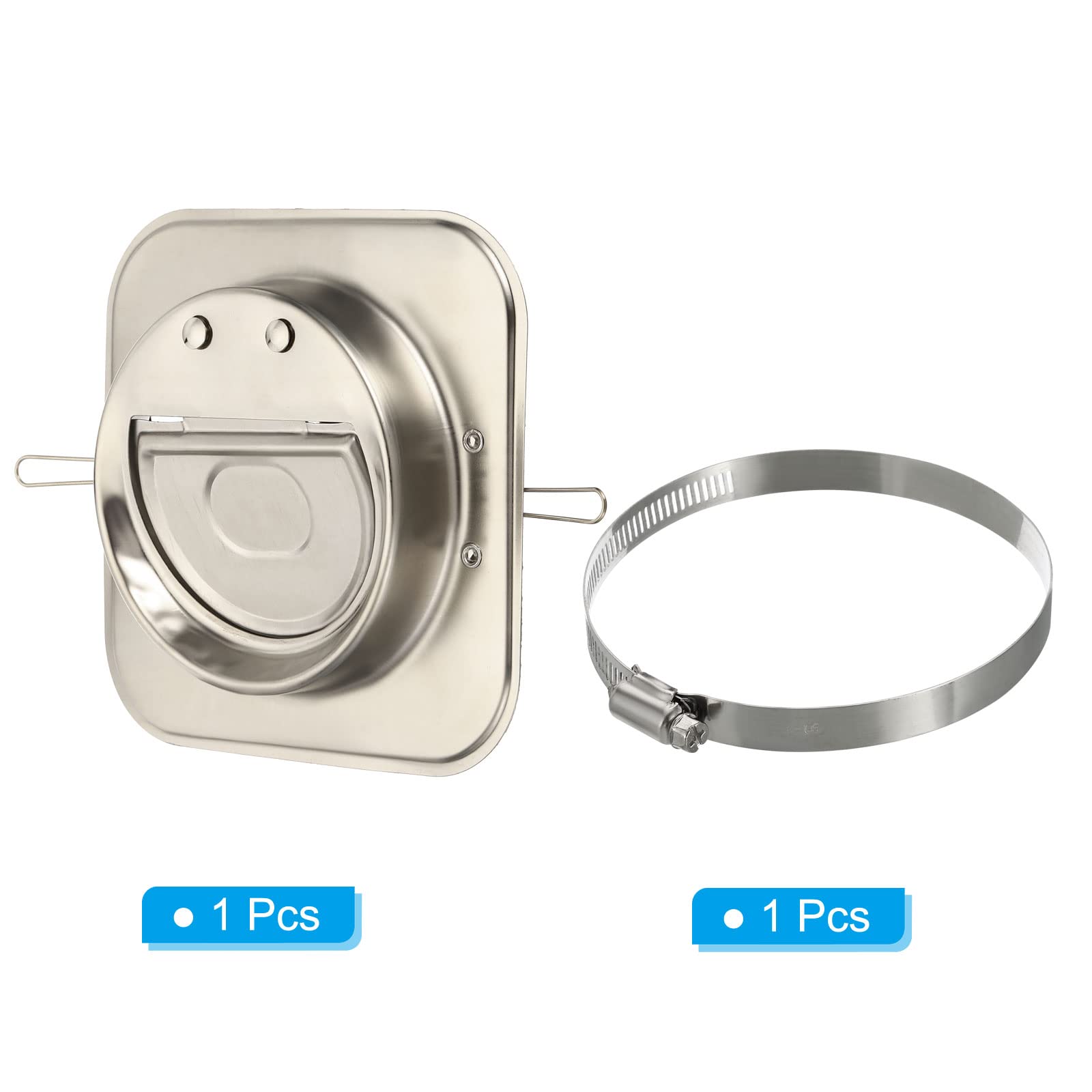 PATIKIL 4" Backdraft Damper with Ducting Hose Clamp - Image 3