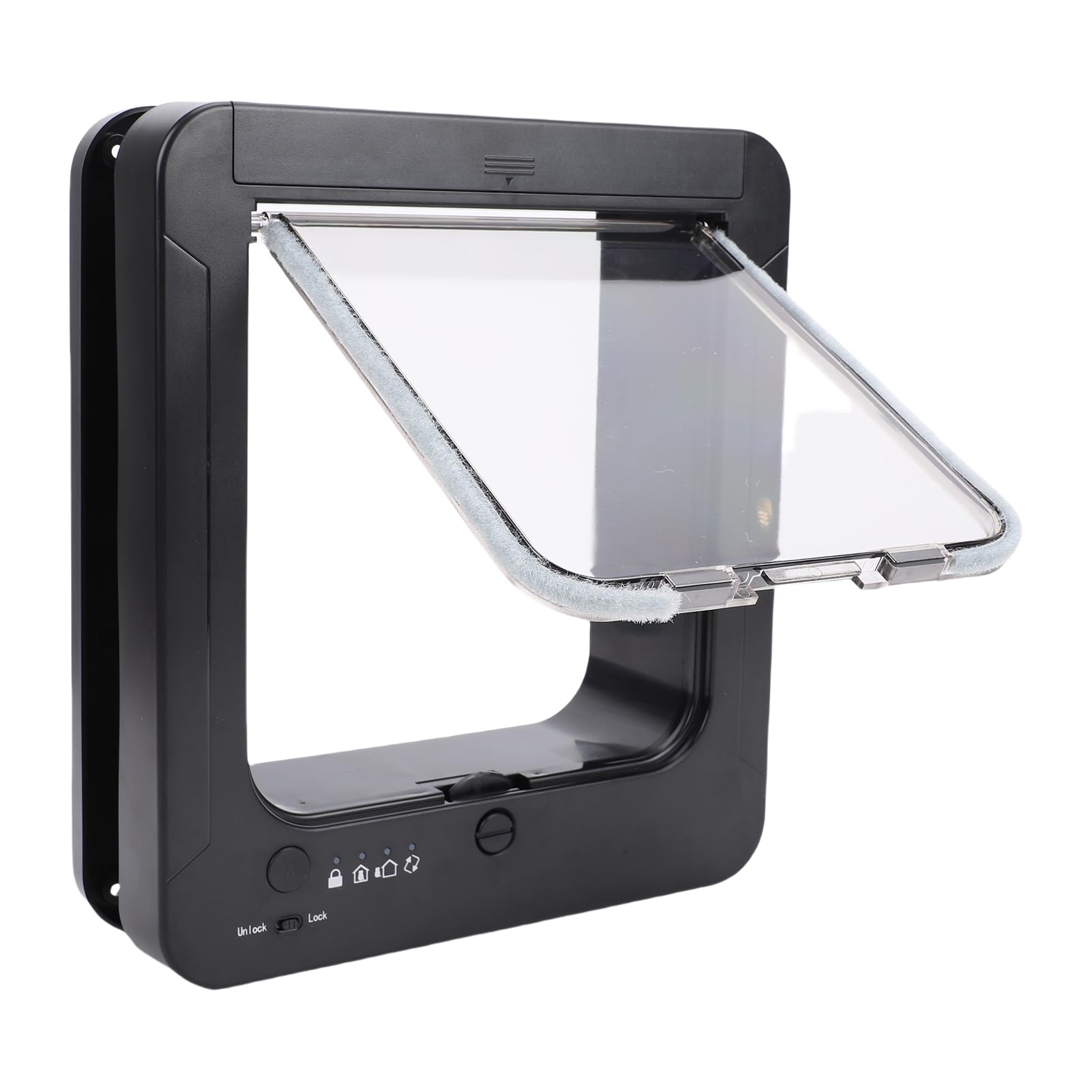Vikye Puerta Electrónica para Mascotas, Entrada para Perros o Gatos Programable Inteligente Activada por Collar con Control Remoto, Fácil Instalación y Diseño Que Ahorra Espacio