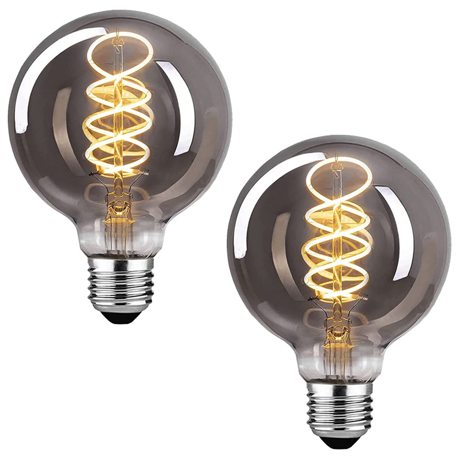 Lxcom Lighting LED Decorative Edison Bulb 6W G25 G80 Globe Light Bulbs 60W Equivalent Warm White 2700K E26