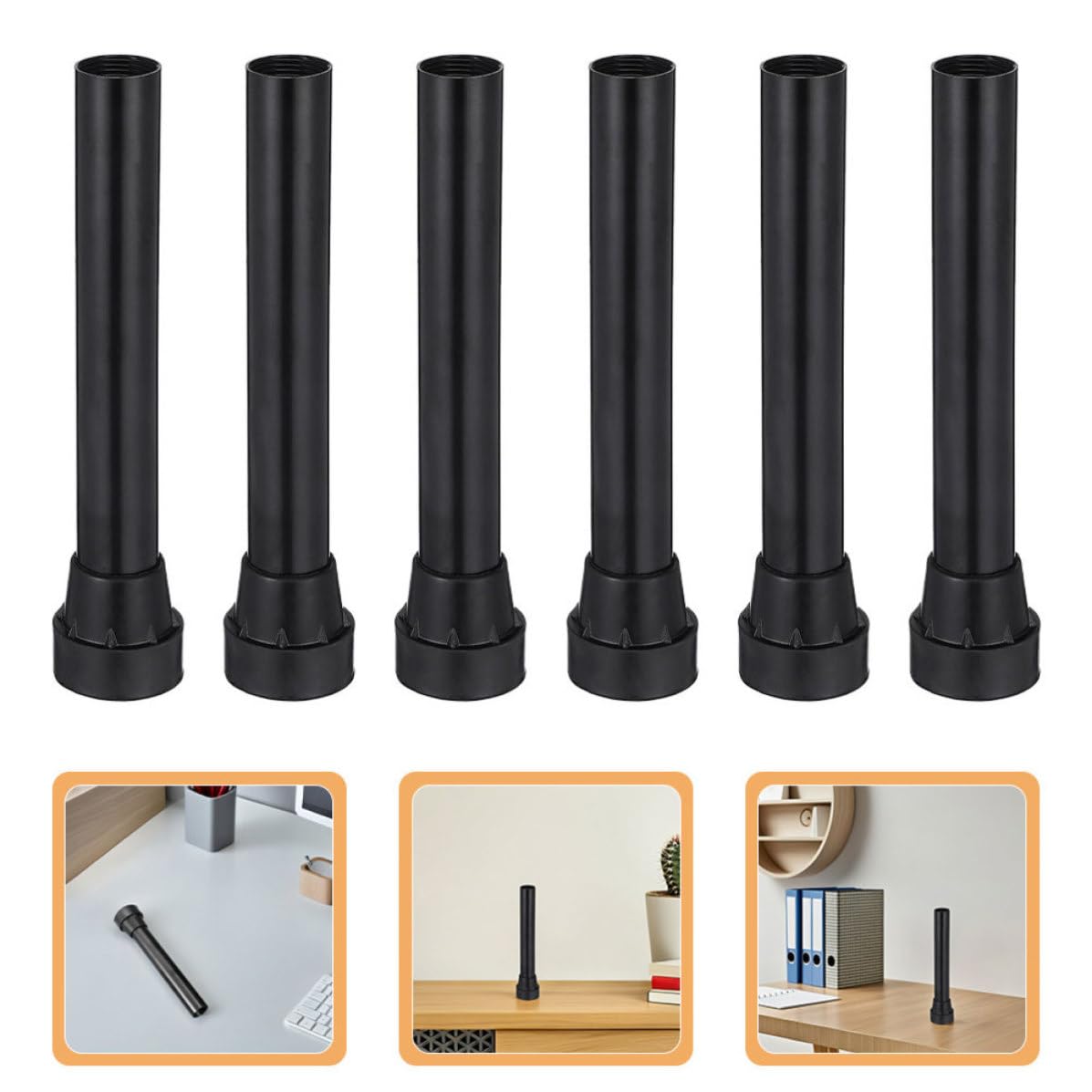 VANZACK 10 Piezas Accesorios para Trampolines con Patas de Acero Inoxidable y Cubiertas de Goma Antideslizantes para Uso Interior y Exterior en Camas Elásticas