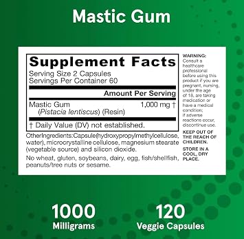 MaticGum, Vegan, 1000mg, Non-GMO, Gluten-Free, 120 Capsules