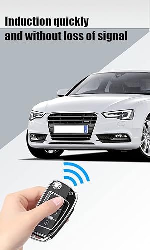 Miniatura 6 de ontto Funda para llavero Audi Flip Key Fob para A1 A3 A6 Q2 Q3 Q7 cubierta remota para R8 RS3 RS6 S3 360Funda de protección completa para llaves de
