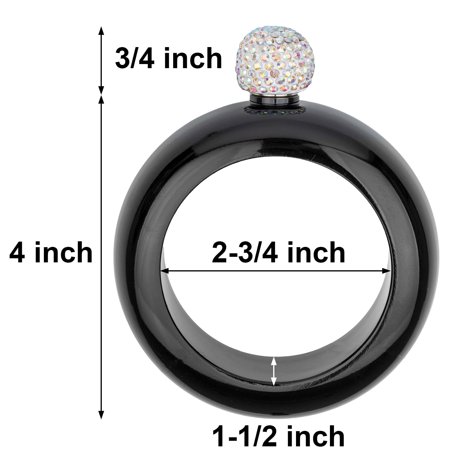 Fiaschetta Bracciale In Acciaio Inox - 100ml, Con Imbuto, Per Whisky E Liquori, Design Elegante - Foto 11