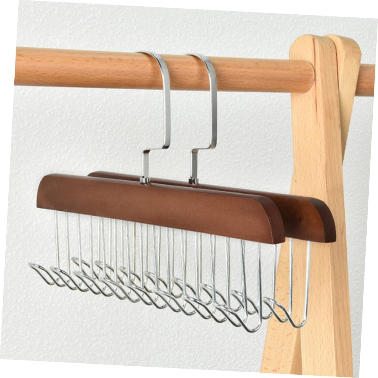 3pcs Elegant Vintage Closet Hanger Belt Tie Organizer Scarf Belt Hanger Space-Saving Storage for Wardrobe