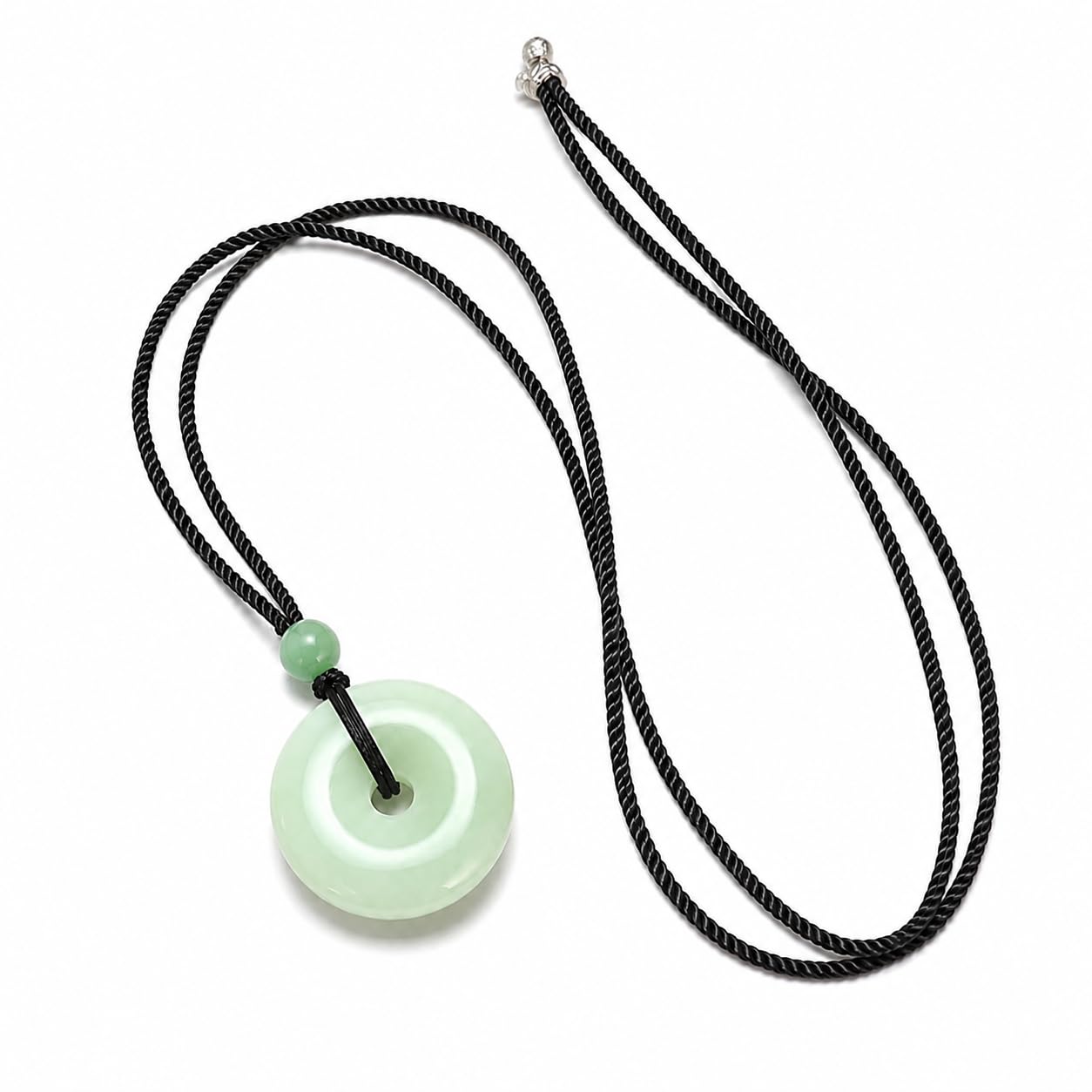 Pendant Necklace Natural Jade Peace Buckle Stone Jewelry for Men Women-image-43