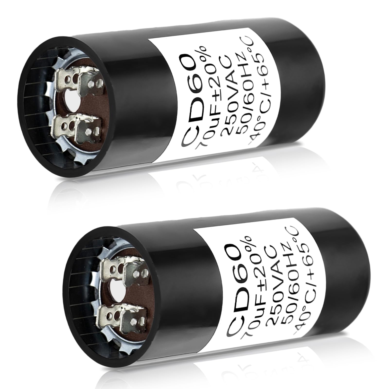 2Pcs 19988A Start Capacitor for Genie 1/2HP Openers – 70 MFD 220V