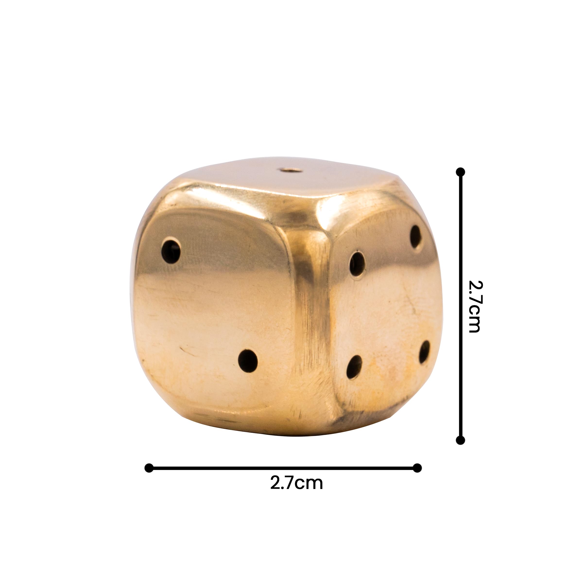 Brass Agarbatti Stand Incense Stick Holder Dice/Pasa Design Shape with Round Edges for Home Purifying Pooja Prayer Home Temple Mandir Office and Gifting (Dice Shape) - Image 3